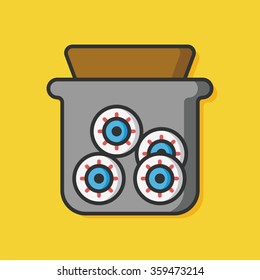 halloween eyeballs vector icon