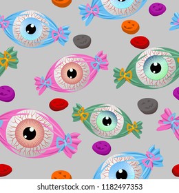 Halloween eyes candy pattern background wallpaper wrap paper.