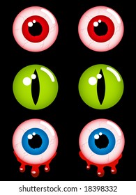 Halloween Eyes Vector Illustration