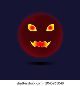Halloween face 3D art design model.