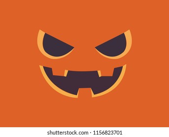 Halloween face background. Halloween card design.