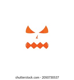 Halloween face horror logo and symbol