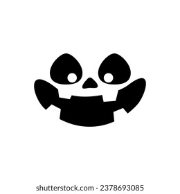 Halloween Face icon vector. Scary face illustration sign. Pumpkin face symbol or logo.