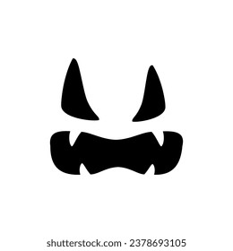 Vector de icono de Halloween Face. Cartel de la ilustración de la cara atemorizante. Símbolo o logotipo de la cara de calabaza.