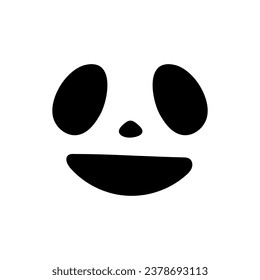 Vector de icono de Halloween Face. Cartel de la ilustración de la cara atemorizante. Símbolo o logotipo de la cara de calabaza.