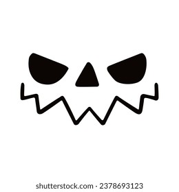 Halloween Face icon vector. Scary face illustration sign. Pumpkin face symbol or logo.