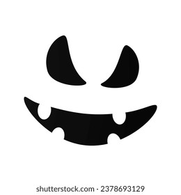 Halloween Face icon vector. Scary face illustration sign. Pumpkin face symbol or logo.