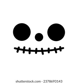 Halloween Face icon vector. Scary face illustration sign. Pumpkin face symbol or logo.