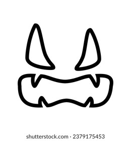 Halloween Face icon vector. Scary face illustration sign. Pumpkin face symbol or logo.