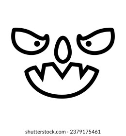 Halloween Face icon vector. Scary face illustration sign. Pumpkin face symbol or logo.