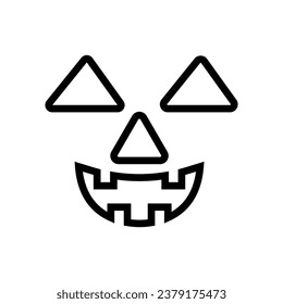 Halloween Face icon vector. Scary face illustration sign. Pumpkin face symbol or logo.
