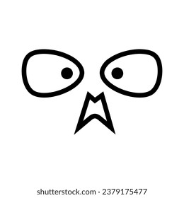 Halloween Face icon vector. Scary face illustration sign. Pumpkin face symbol or logo.