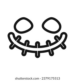 Halloween Face icon vector. Scary face illustration sign. Pumpkin face symbol or logo.