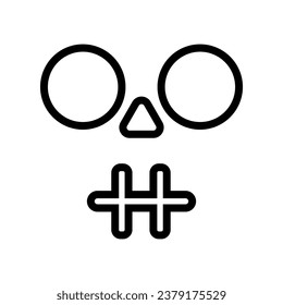 Halloween Face icon vector. Scary face illustration sign. Pumpkin face symbol or logo.