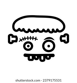 Halloween Face icon vector. Scary face illustration sign. Pumpkin face symbol or logo.