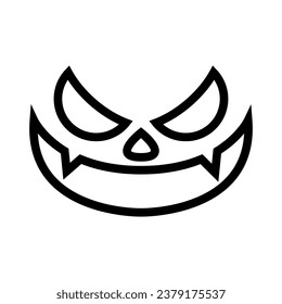 Halloween Face icon vector. Scary face illustration sign. Pumpkin face symbol or logo.