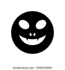 Halloween face icon vector. Scary face illustration sign. Funny Face symbol. Pumpkin face logo.