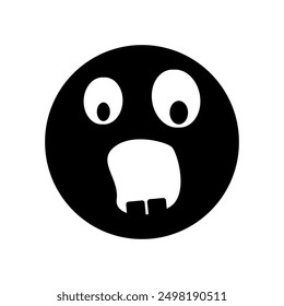 Halloween face icon vector. Scary face illustration sign. Funny Face symbol. Pumpkin face logo.