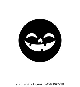 Halloween face icon vector. Scary face illustration sign. Funny Face symbol. Pumpkin face logo.