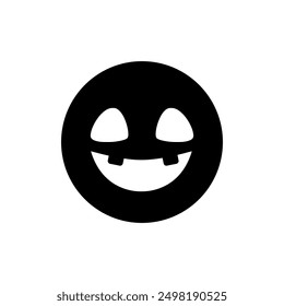 Halloween face icon vector. Scary face illustration sign. Funny Face symbol. Pumpkin face logo.