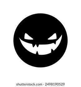 Halloween face icon vector. Scary face illustration sign. Funny Face symbol. Pumpkin face logo.