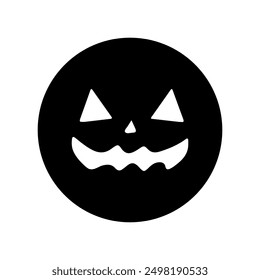 Halloween face icon vector. Scary face illustration sign. Funny Face symbol. Pumpkin face logo.