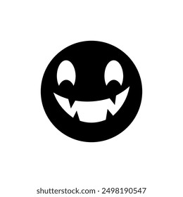 Halloween face icon vector. Scary face illustration sign. Funny Face symbol. Pumpkin face logo.