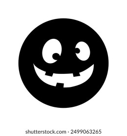 Halloween face icon vector. Scary face illustration sign. Funny Face symbol. Pumpkin face logo.