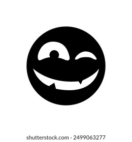 Halloween face icon vector. Scary face illustration sign. Funny Face symbol. Pumpkin face logo.