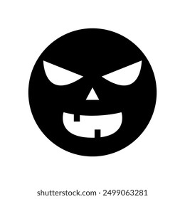 Halloween face icon vector. Scary face illustration sign. Funny Face symbol. Pumpkin face logo.