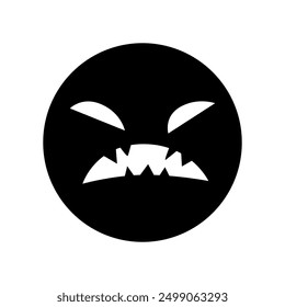 Halloween face icon vector. Scary face illustration sign. Funny Face symbol. Pumpkin face logo.