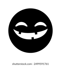 Halloween face icon vector. Scary face illustration sign. Funny Face symbol. Pumpkin face logo.