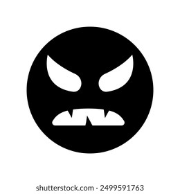 Halloween face icon vector. Scary face illustration sign. Funny Face symbol. Pumpkin face logo.