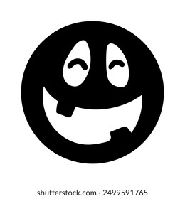 Halloween face icon vector. Scary face illustration sign. Funny Face symbol. Pumpkin face logo.