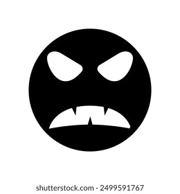 Halloween face icon vector. Scary face illustration sign. Funny Face symbol. Pumpkin face logo.