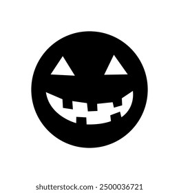 Halloween face icon vector. Scary face illustration sign. Funny Face symbol. Pumpkin face logo.