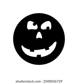 Halloween face icon vector. Scary face illustration sign. Funny Face symbol. Pumpkin face logo.