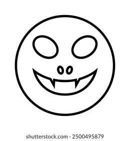 Halloween face icon vector. Scary face illustration sign. Funny Face symbol. Pumpkin face logo.