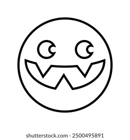 Halloween face icon vector. Scary face illustration sign. Funny Face symbol. Pumpkin face logo.