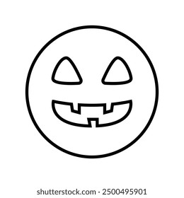 Halloween face icon vector. Scary face illustration sign. Funny Face symbol. Pumpkin face logo.