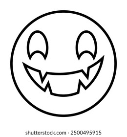 Halloween face icon vector. Scary face illustration sign. Funny Face symbol. Pumpkin face logo.