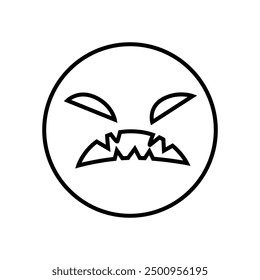 Halloween face icon vector. Scary face illustration sign. Funny Face symbol. Pumpkin face logo.