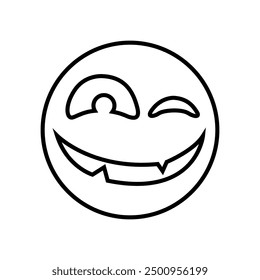 Halloween face icon vector. Scary face illustration sign. Funny Face symbol. Pumpkin face logo.