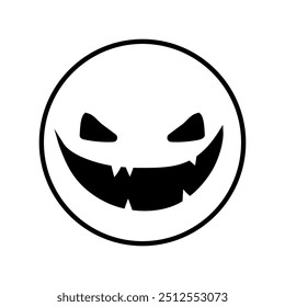 Vector de icono de cara de Halloween. Señal de ilustración de cara de miedo. Símbolo de la cara divertida. Logo de la cara de calabaza.