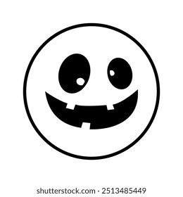 Vector de icono de cara de Halloween. Señal de ilustración de cara de miedo. Símbolo de la cara divertida. Logo de la cara de calabaza.