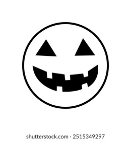 Vector de icono de cara de Halloween. Señal de ilustración de cara de miedo. Símbolo de la cara divertida. Logo de la cara de calabaza.