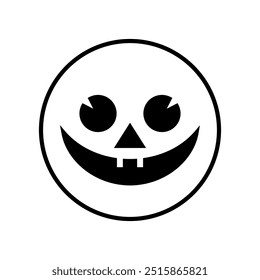 Vector de icono de cara de Halloween. Señal de ilustración de cara de miedo. Símbolo de la cara divertida. Logo de la cara de calabaza.