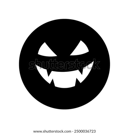 Halloween face icon vector. Scary face illustration sign. Funny Face symbol. Pumpkin face logo.
