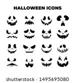 Halloween Face Pumpkin. Halloween Smiles. Pumpkin smile. Vector
