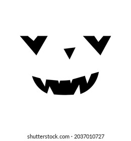 Halloween face silhouette emotion in fantasy style. Vector illustration on white background perfect for design.